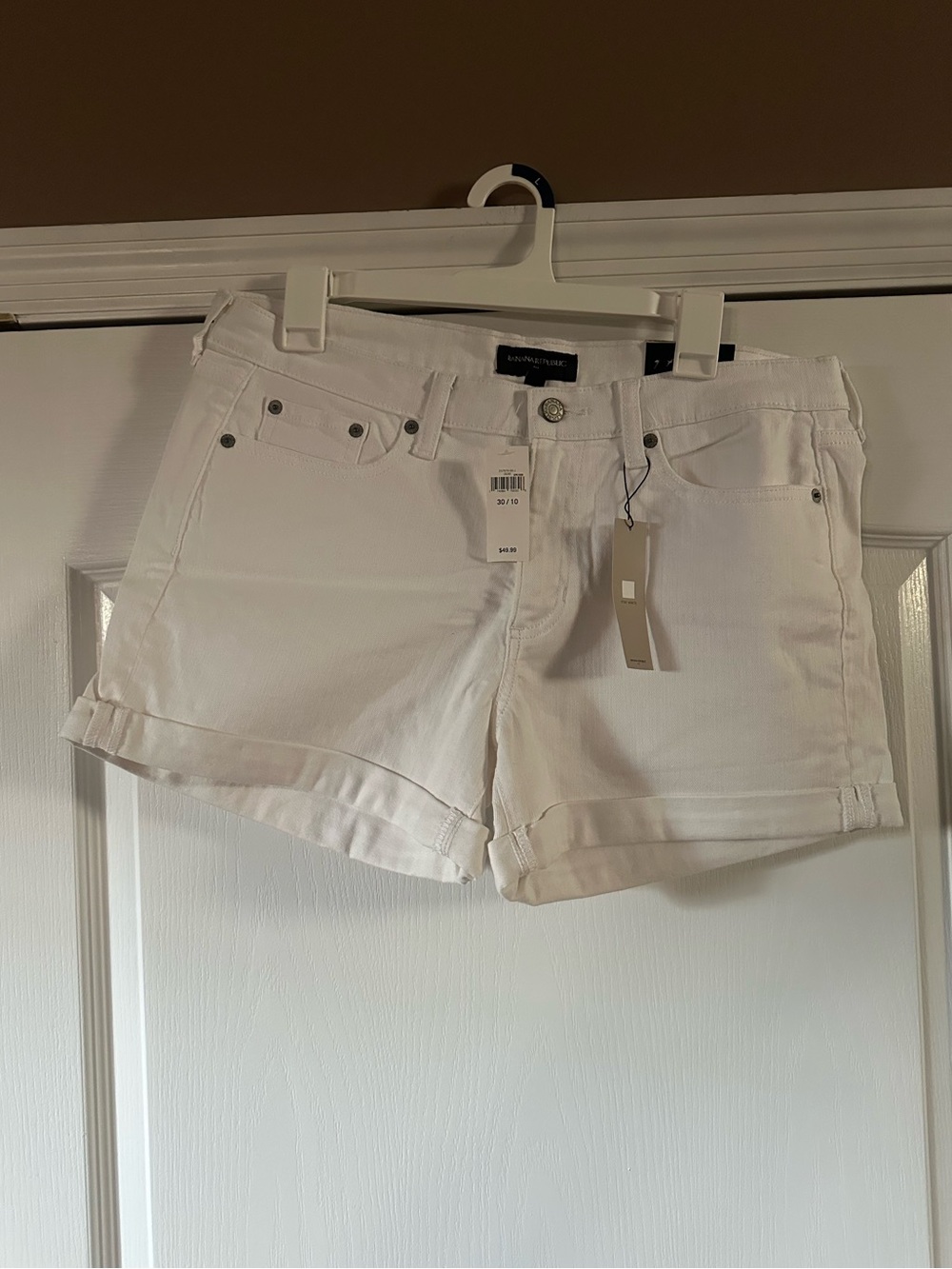 Banana Republic Women’s White Shorts Size 30/10 Brand New With Tags